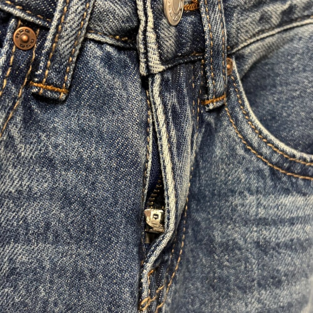RSQ Girls Baggy Jeans Size 7 NWT Dark Wash Knee Seam‎ Skater Y2K Cropped Tillys - Picture 6 of 8